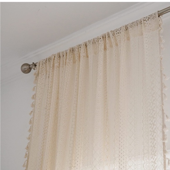 Boho 2 Panel Crochet Curtains - Picture 7 of 7